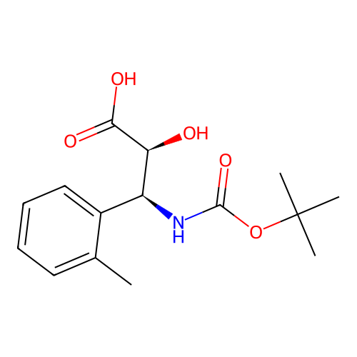(2S,3S)-3-((tert-Butoxycarbonyl)amino)-2-hydroxy-3-(o-tolyl)propanoic acid structure
