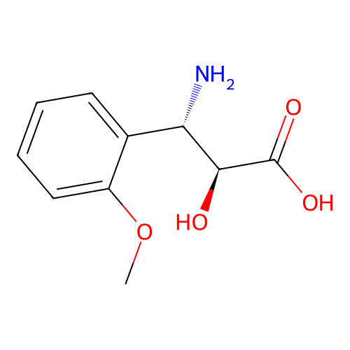 (2S,3S)-3-amino-2-hydroxy-3-(2-methoxyphenyl)propanoic acid structure