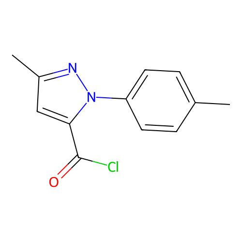 3-Methyl-1-(4-methylphenyl)pyrazole-5-carbonyl chloride structure