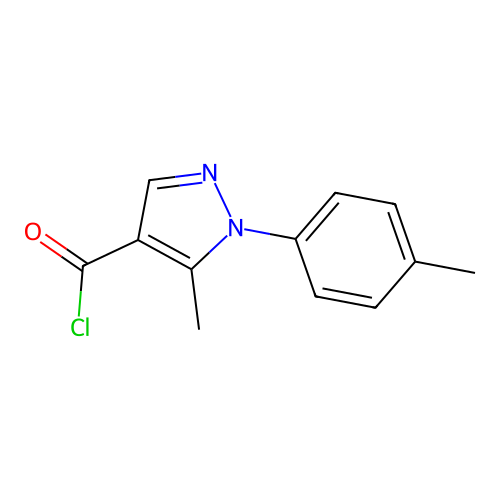 5-Methyl-1-p-tolyl-1H-pyrazole-4-carbonyl chloride structure