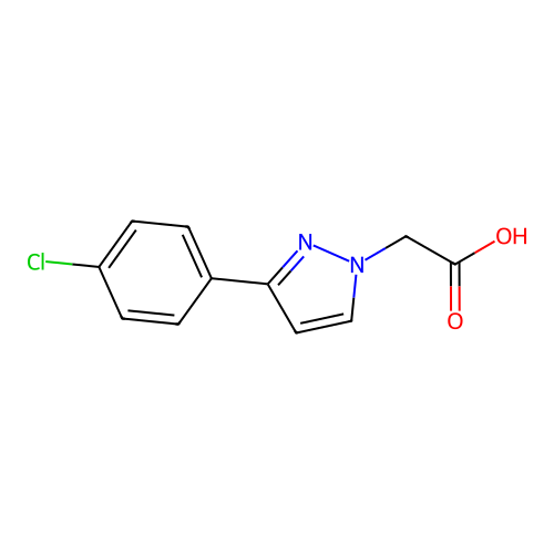3-(4-Chlorophenyl)-1H-pyrazole-1-acetic acid structure