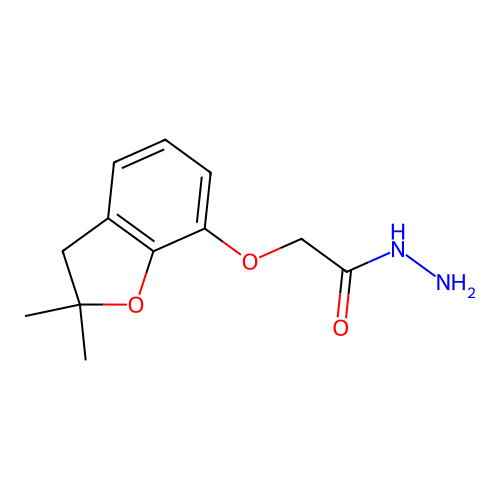 2-[(2,2-Dimethyl-2,3-dihydro-1-benzofuran-7-yl)oxy]acetohydrazide structure