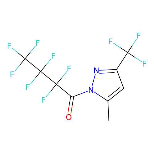 1-(Heptafluorobutyryl)-5(3)-methyl-3(5)-(trifluoromethyl)pyrazole structure