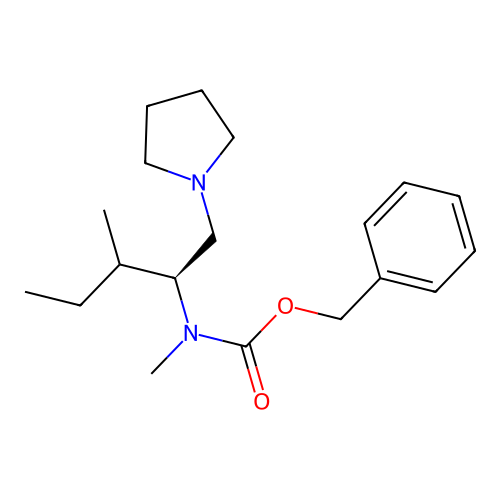 (S)-1-Pyrrolidin-2-isobutyl-2-(N-cbz-N-methyl)amino-ethane structure
