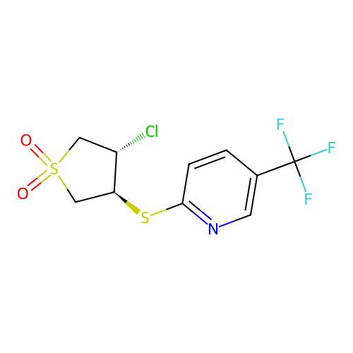 3-chloro-4-[5-(trifluoromethyl)pyridin-2-yl]sulfanyl-thiolane 1,1-dioxide structure