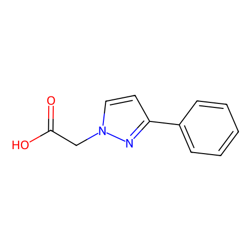 (3-phenyl-1H-pyrazol-1-yl)acetic acid structure