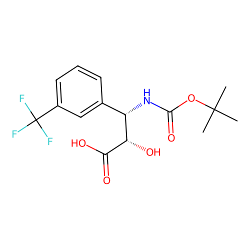 (2S,3S)-3-((tert-Butoxycarbonyl)amino)-2-hydroxy-3-(3-(trifluoromethyl)phenyl)propanoic acid structure