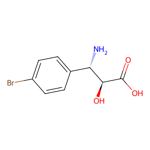 (2S,3S)-3-amino-3-(4-bromophenyl)-2-hydroxypropanoic acid structure