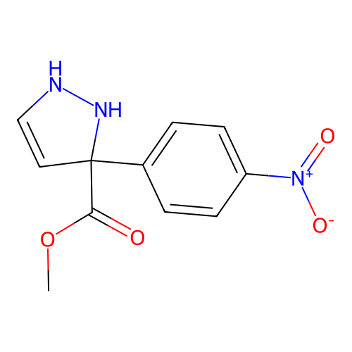 Methyl 3-(4-nitrophenyl)-1H-pyrazole-3-acetate structure