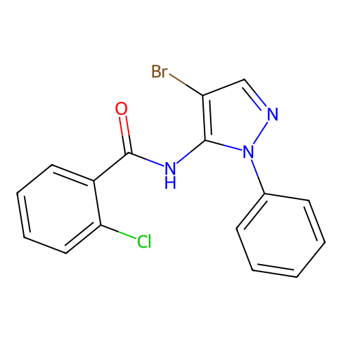 N-(4-Bromo-1-phenyl-1H-pyrazol-5-yl)-2-chlorobenzamide structure