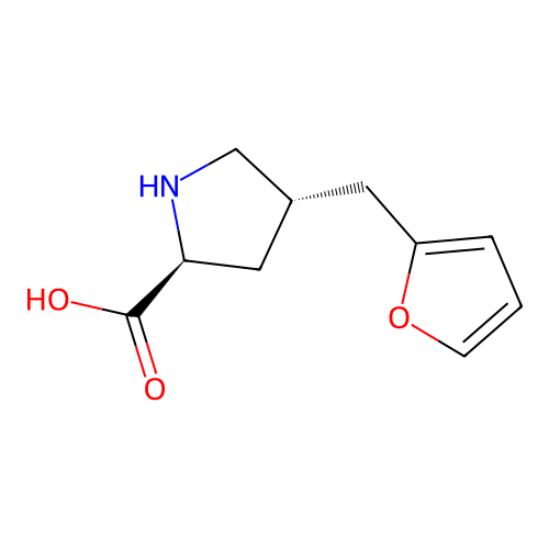 (2S,4S)-4-(furan-2-ylmethyl)pyrrolidine-2-carboxylic acid structure