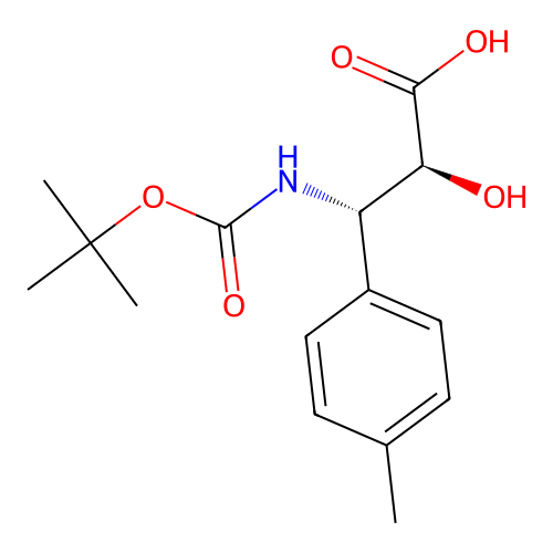(2S,3S)-3-((tert-Butoxycarbonyl)amino)-2-hydroxy-3-(p-tolyl)propanoic acid structure