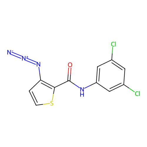 3-azido-N-(3,5-dichlorophenyl)thiophene-2-carboxamide structure