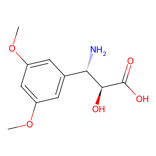 (2S,3S)-3-amino-3-(3,5-dimethoxyphenyl)-2-hydroxypropanoic acid structure