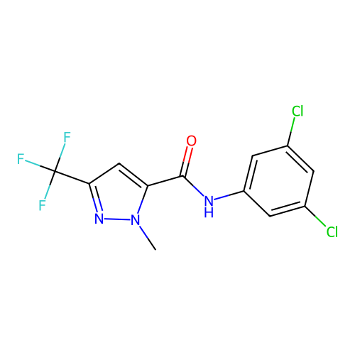 N-(3,5-Dichlorophenyl)-1-methyl-3-(trifluoromethyl)-1H-pyrazole-5-carboxamide structure