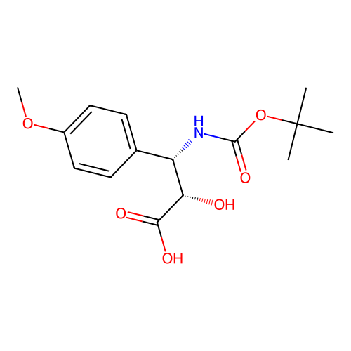 (2S,3S)-3-((tert-Butoxycarbonyl)amino)-2-hydroxy-3-(4-methoxyphenyl)propanoic acid structure