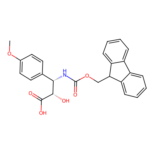 (2S,3S)-3-((((9H-Fluoren-9-yl)methoxy)carbonyl)amino)-2-hydroxy-3-(4-methoxyphenyl)propanoic acid structure