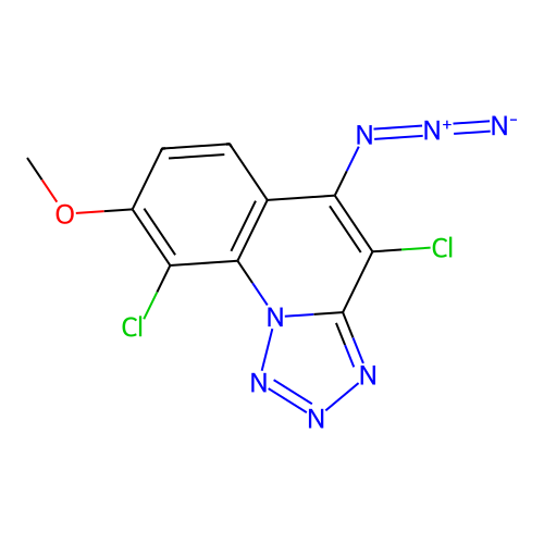 5-Azido-4,9-dichloro-8-methoxytetrazolo[1,5-a]quinoline structure