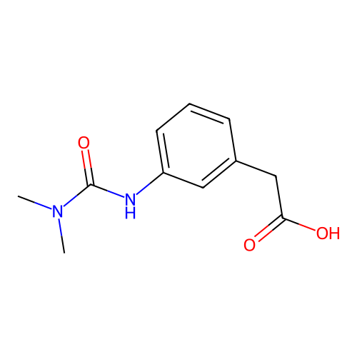 3-(3,3-Dimethylureido)phenylacetic acid structure