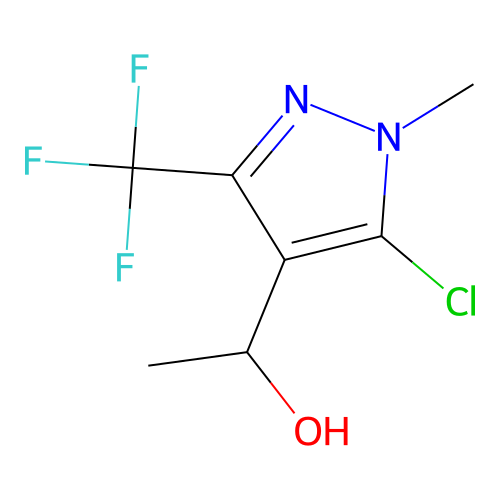 1-[5-Chloro-1-methyl-3-(trifluoromethyl)-1H-pyrazol-4-yl]-1-ethanol structure