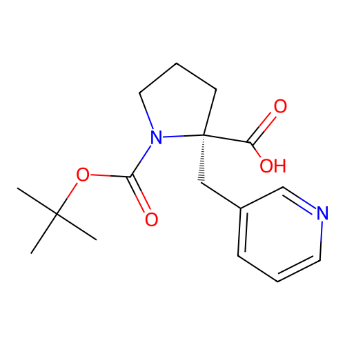 Boc-(R)-alpha-(3-pyridinylmethyl)-proline structure
