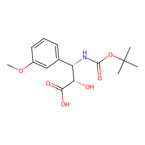 (2S,3S)-3-((tert-Butoxycarbonyl)amino)-2-hydroxy-3-(3-methoxyphenyl)propanoic acid structure