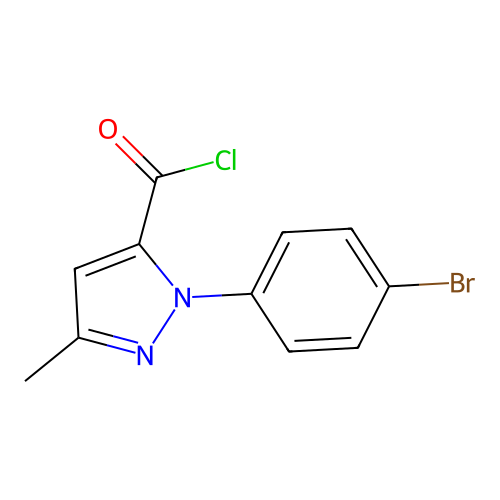 1-(4-Bromophenyl)-3-methyl-1H-pyrazole-5-carbonyl chloride structure