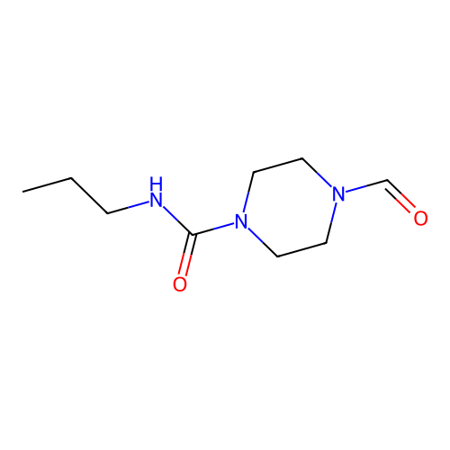 4-formyl-N-propylpiperazine-1-carboxamide structure