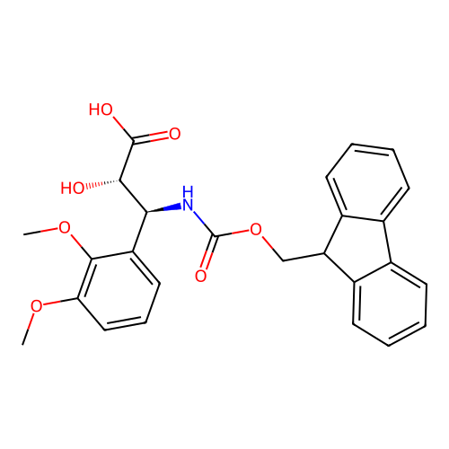 (2S,3S)-3-((((9H-Fluoren-9-yl)methoxy)carbonyl)amino)-3-(2,3-dimethoxyphenyl)-2-hydroxypropanoic acid structure