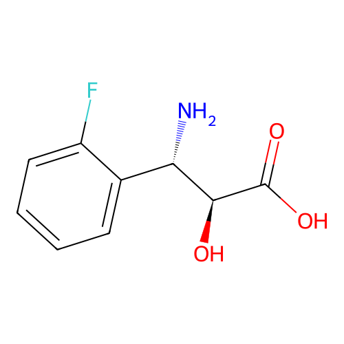 (2S,3S)-3-amino-3-(2-fluorophenyl)-2-hydroxypropanoic acid structure
