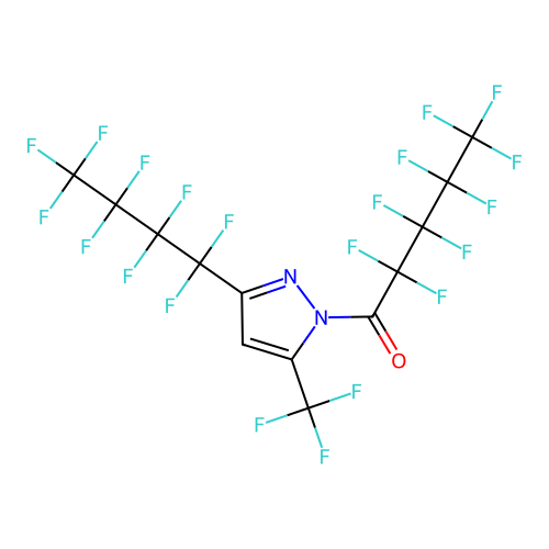 3(5)-(Nonafluoro-1-butyl)-1-(nonafluoropentanoyl)-5(3)-(trifluoromethyl)pyrazole structure