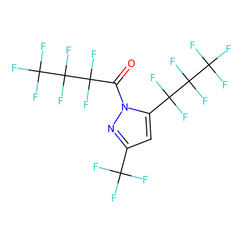 1-Heptafluorobutyryl-5(3)-(heptafluoropropyl)-3(5)-(trifluoromethyl)pyrazole structure