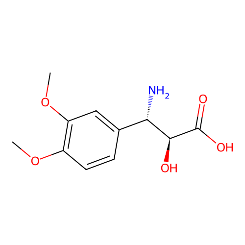 (2S,3S)-3-amino-3-(3,4-dimethoxyphenyl)-2-hydroxypropanoic acid structure