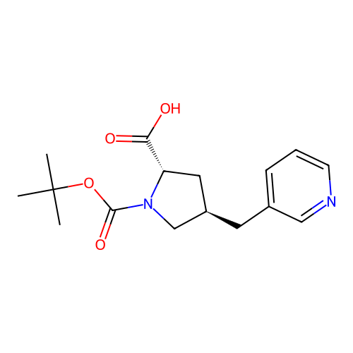 Boc-(R)-gamma-(3-pyridinyl-methyl)-L-proline structure