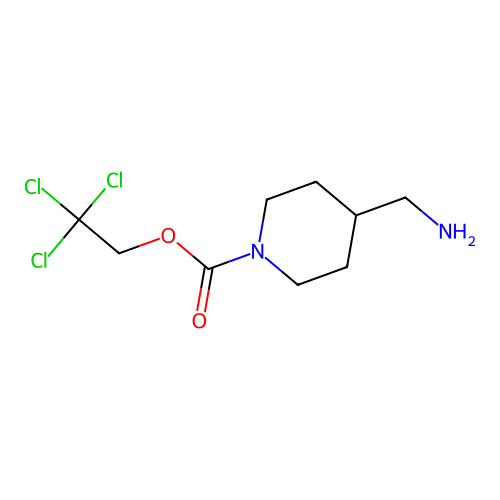 2,2,2-Trichloroethyl 4-(aminomethyl)piperidine-1-carboxylate structure