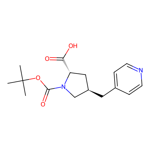 Boc-(R)-gamma-(4-pyridinylmethyl)-L-proline structure