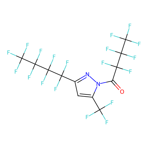 1-(Heptafluorobutyryl)-3(5)-(nonafluorobutyl)-5(3)-(trifluoromethyl)pyrazole structure