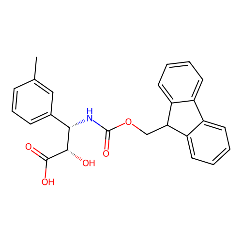 N-Fmoc-(2S,3S)-3-Amino-2-hydroxy-3-m-tolyl-propionic acid structure