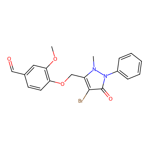 4-[(4-Bromo-2-methyl-5-oxo-1-phenylpyrazol-3-yl)methoxy]-3-methoxybenzaldehyde structure