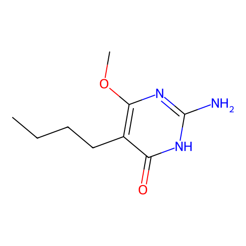 2-Amino-5-butyl-6-methoxypyrimidin-4-ol structure