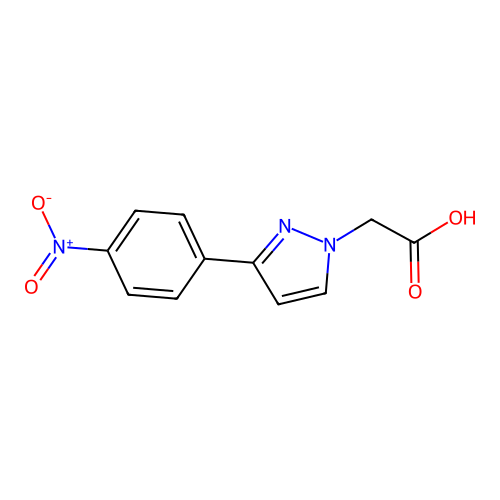 3-(4-Nitrophenyl)-1H-pyrazole-1-acetic acid structure