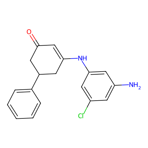 3-[(3-Amino-5-chlorophenyl)amino]-5-phenylcyclohex-2-en-1-one structure