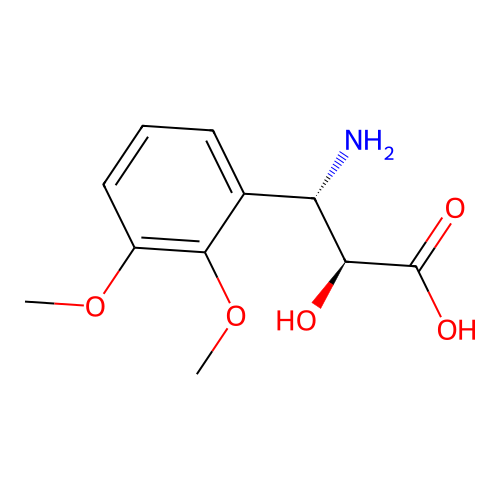 (2S,3S)-3-amino-3-(2,3-dimethoxyphenyl)-2-hydroxypropanoic acid structure