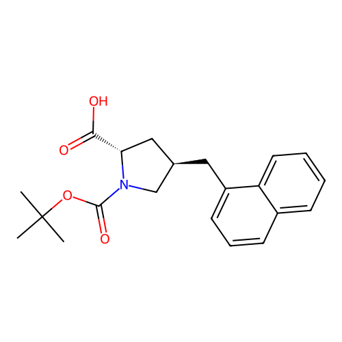 (2S,4R)-1-(tert-Butoxycarbonyl)-4-(naphthalen-1-ylmethyl)pyrrolidine-2-carboxylic acid structure