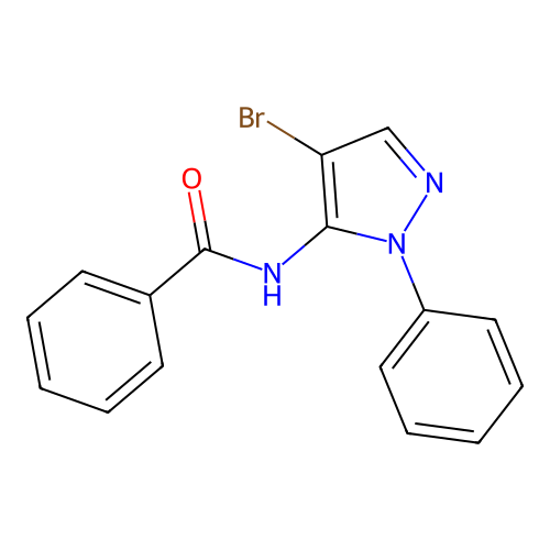 N-(4-bromo-1-phenyl-1H-pyrazol-5-yl)benzamide structure