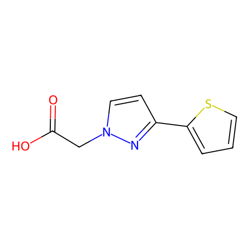 [3-(Thien-2-yl)-1H-pyrazol-1-yl]acetic acid structure