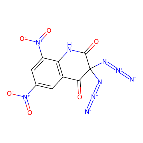 3,3-Diazido-6,8-dinitro-2,4(1H,3H)-quinolinedione structure