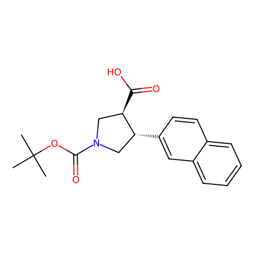BOC-(+/-)-TRANS-4-(2-NAPHTHYL)-PYRROLIDINE-3-CARBOXYLIC ACID structure