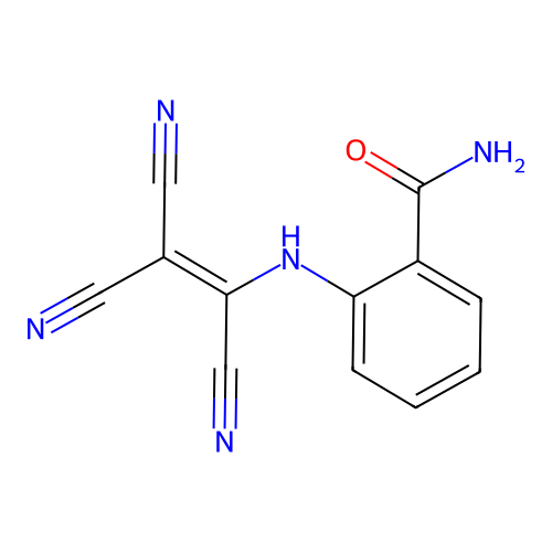 2-(1,2,2-Tricyanoethenylamino)benzamide structure
