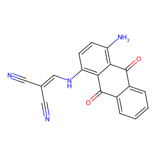 (((4-Amino-9,10-dioxoanthryl)amino)methylene)methane-1,1-dicarbonitrile structure